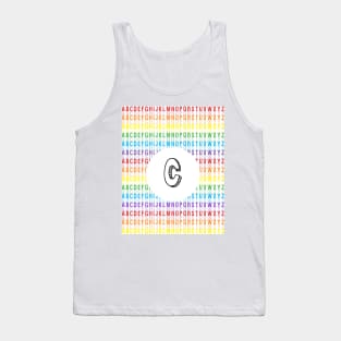 Letter C - Alphabet - Rainbow Tank Top